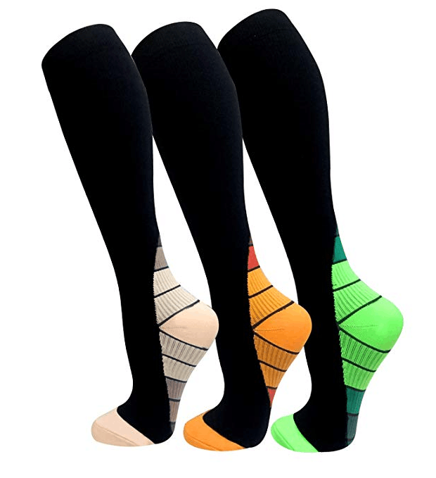 ROYALUCK Compression Socks Compression Stockings(3 Pairs) for Women & Men-Workout And Recovery