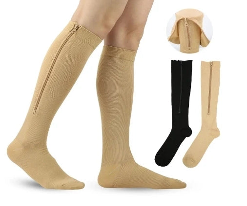 Covered Toe Zippered Compression Socks: My Best Helper in Fighting Edema