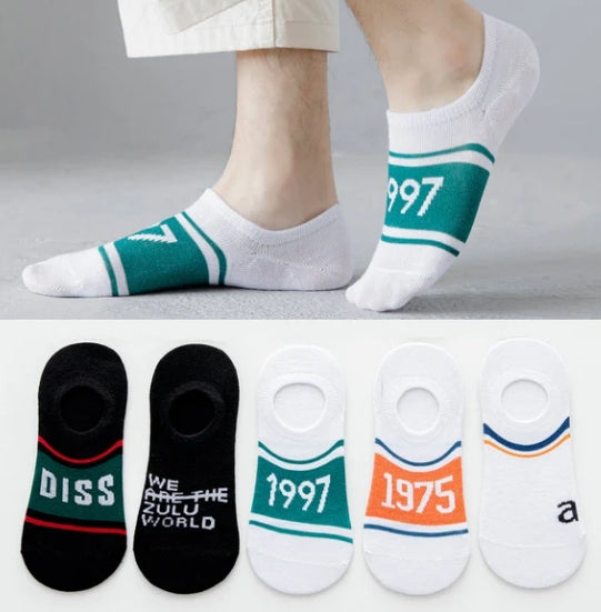 The Secret of My Summer Comfort: Men's Invisible Silicone Non-slip Socks