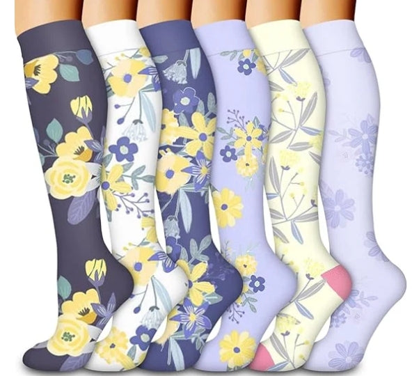 Fashion trend for 2025: Stylish floral compression socks