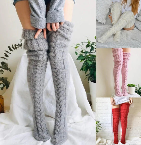 Stay Warm and Stylish: The Magic of Soft Warm Over Knee Extra Long Knitted Socks