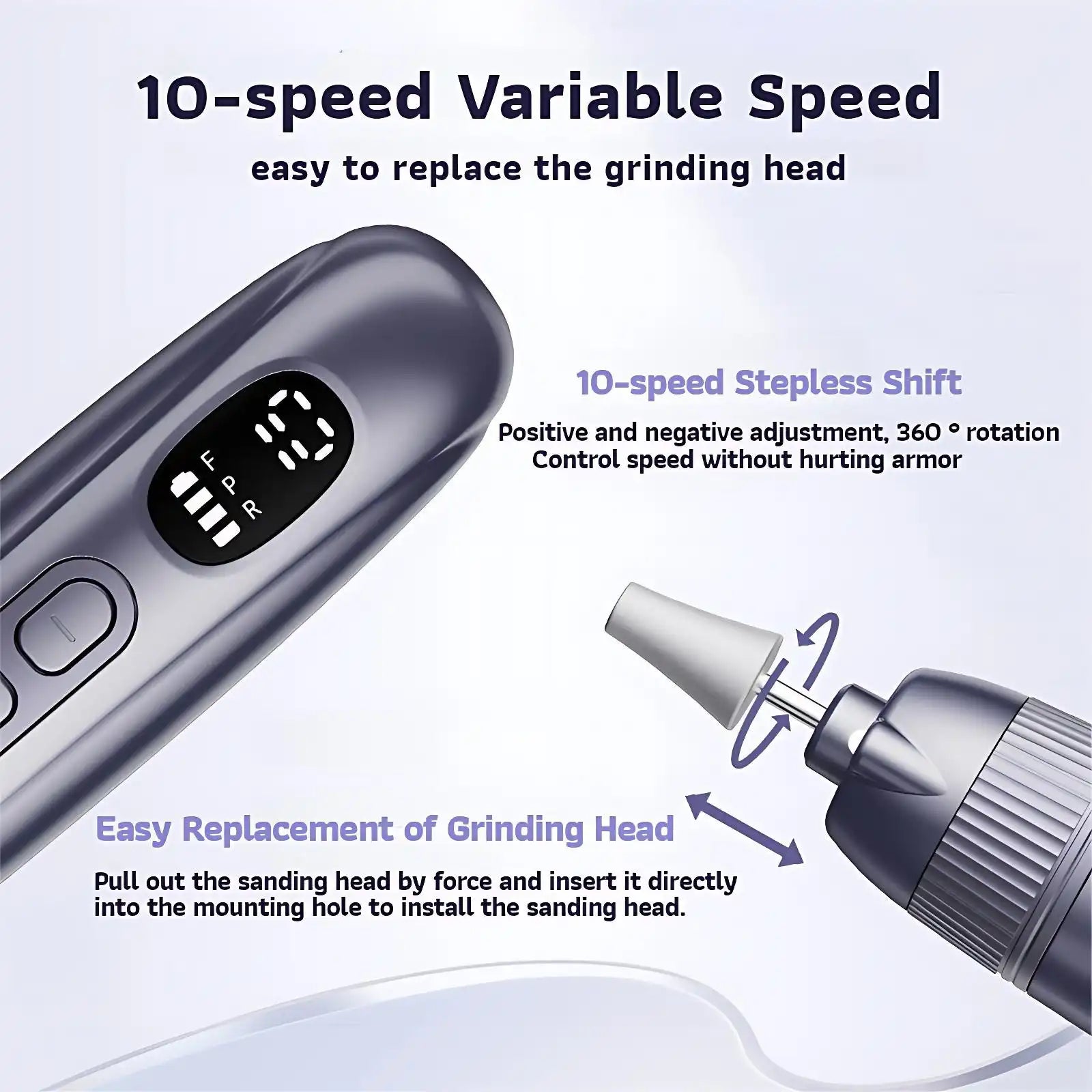 10-Speed Portable Nail Grinder Pen