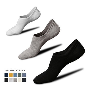 ROYALUCK 5 Pairs No Show Socks Men Non Slip Flat Boat Invisible Hidden Socks