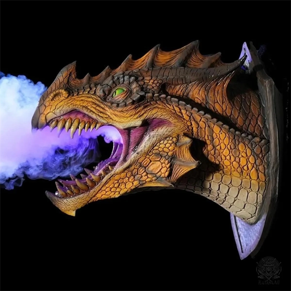 2025 3D Wall Mounted Dragon Sculpture with Illuminating Wall Glow Spray