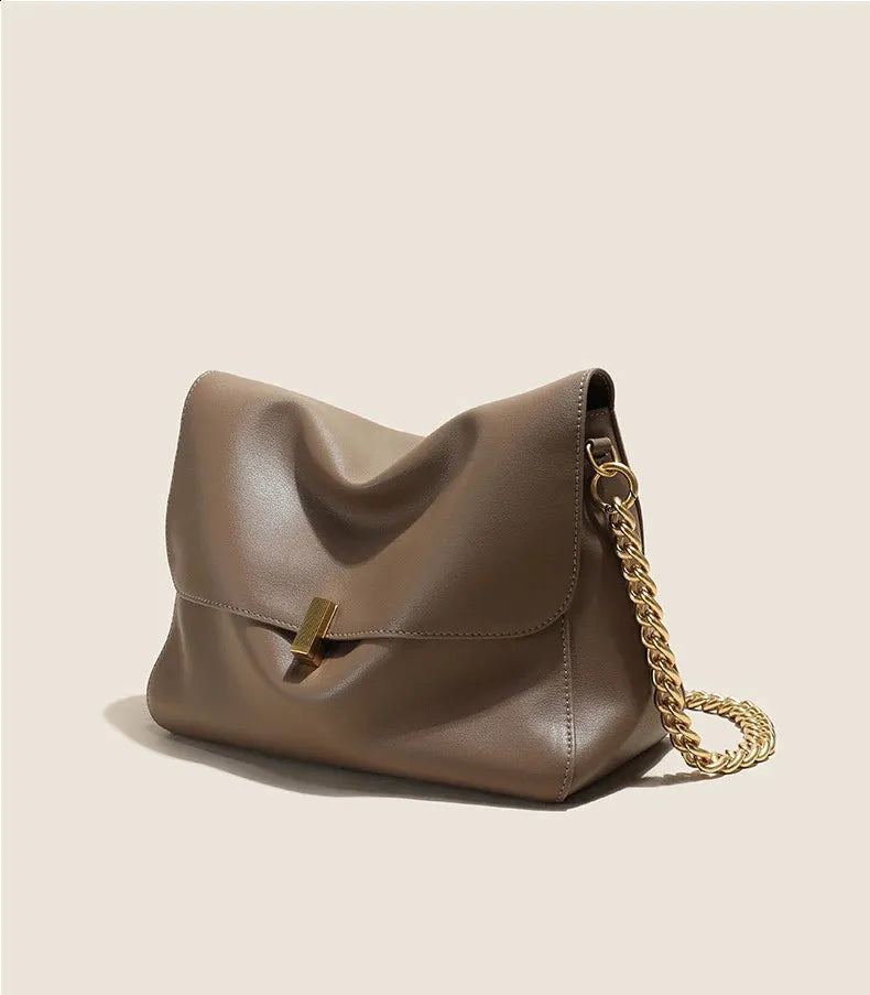 2025 Minimal Chic Dual Mode Genuine Leather Crossbody Bag Shoulder Bag