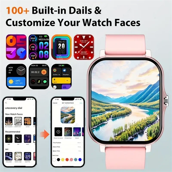 2025 Smart Watch Bluetooth Talking Blood Oxygen/Blood Pressure Monitor Smart Watch for Women Men Holiday Gift