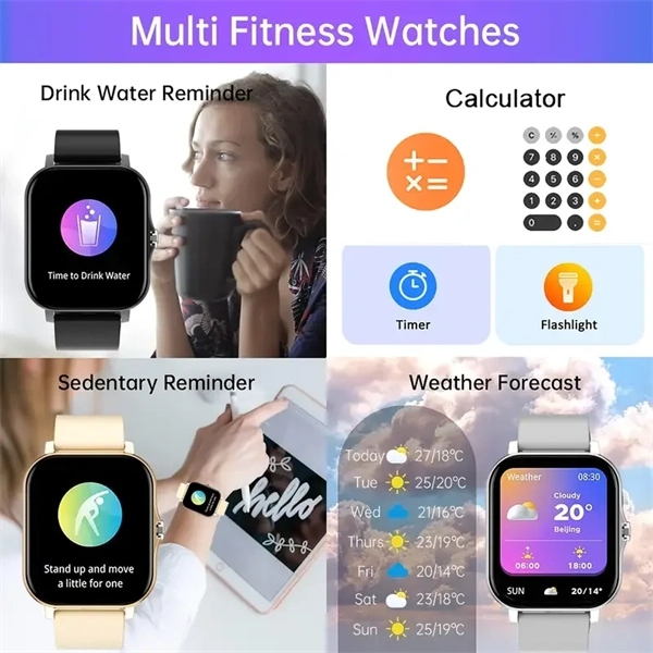 2025 Smart Watch Bluetooth Talking Blood Oxygen/Blood Pressure Monitor Smart Watch for Women Men Holiday Gift