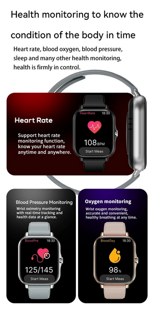 2025 Smart Watch for Men & Women - Bluetooth Call, Full Touch Screen, Heart Rate Monitor, Fitness Tracker, Sports Watch, Perfect Gift