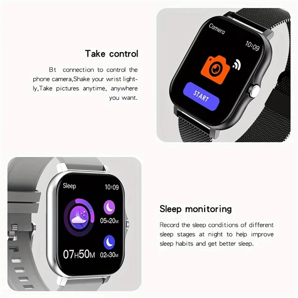 2025 Smart Watch for Men & Women - Bluetooth Call, Full Touch Screen, Heart Rate Monitor, Fitness Tracker, Sports Watch, Perfect Gift