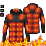 23 Zones Warm Heated Jackets Coats with Hood  for Men Women