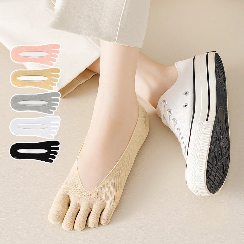 ROYALUCK 5 Pairs Orthopedic Toe Sock Women No Show Socks for Bunion