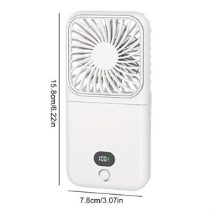 3-in-1 Foldable Personal Fan with Built-in Makeup Mirror Handheld & Wearable for Women