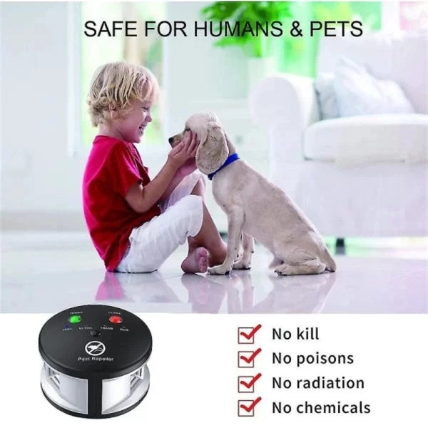 3-in-1 Ultrasonic Rodent Repeller – Mouse, Rat & Pest Deterrent Device