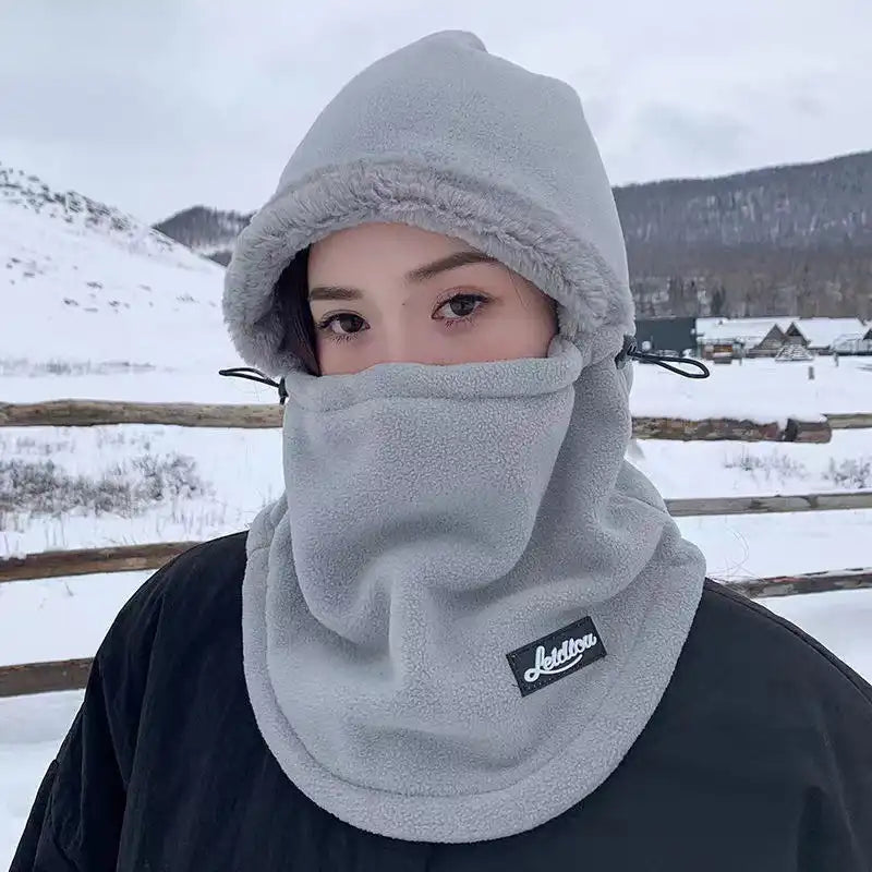 3-in-1 Unisex Thermal Beanie with Earmuffs & Face Mask for Skiing, Running, Cycling