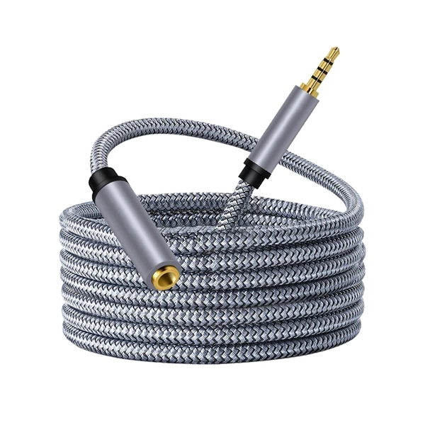 3.5mm Male to Female AUX Extension Cable – TRRS 4-Pole Audio Cord for Headphones, Speakers, Phone, and Car Stereo