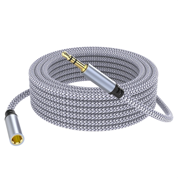 3.5mm Male to Female AUX Extension Cable – TRRS 4-Pole Audio Cord for Headphones, Speakers, Phone, and Car Stereo