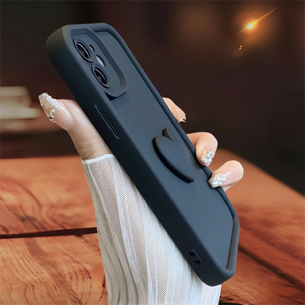 3D Heart Matte Phone Case – Full Camera Protection, Skin-Friendly Cover for iPhone 17