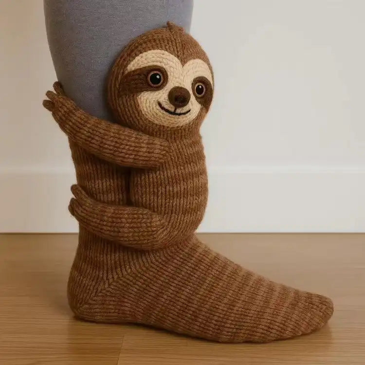 3D Knit Animal Socks - Ultra Soft & Non-Slip Gripper Socks for Christmas