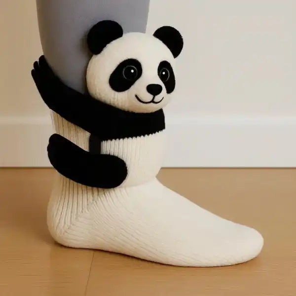 3D Knit Animal Socks - Ultra Soft & Non-Slip Gripper Socks for Christmas
