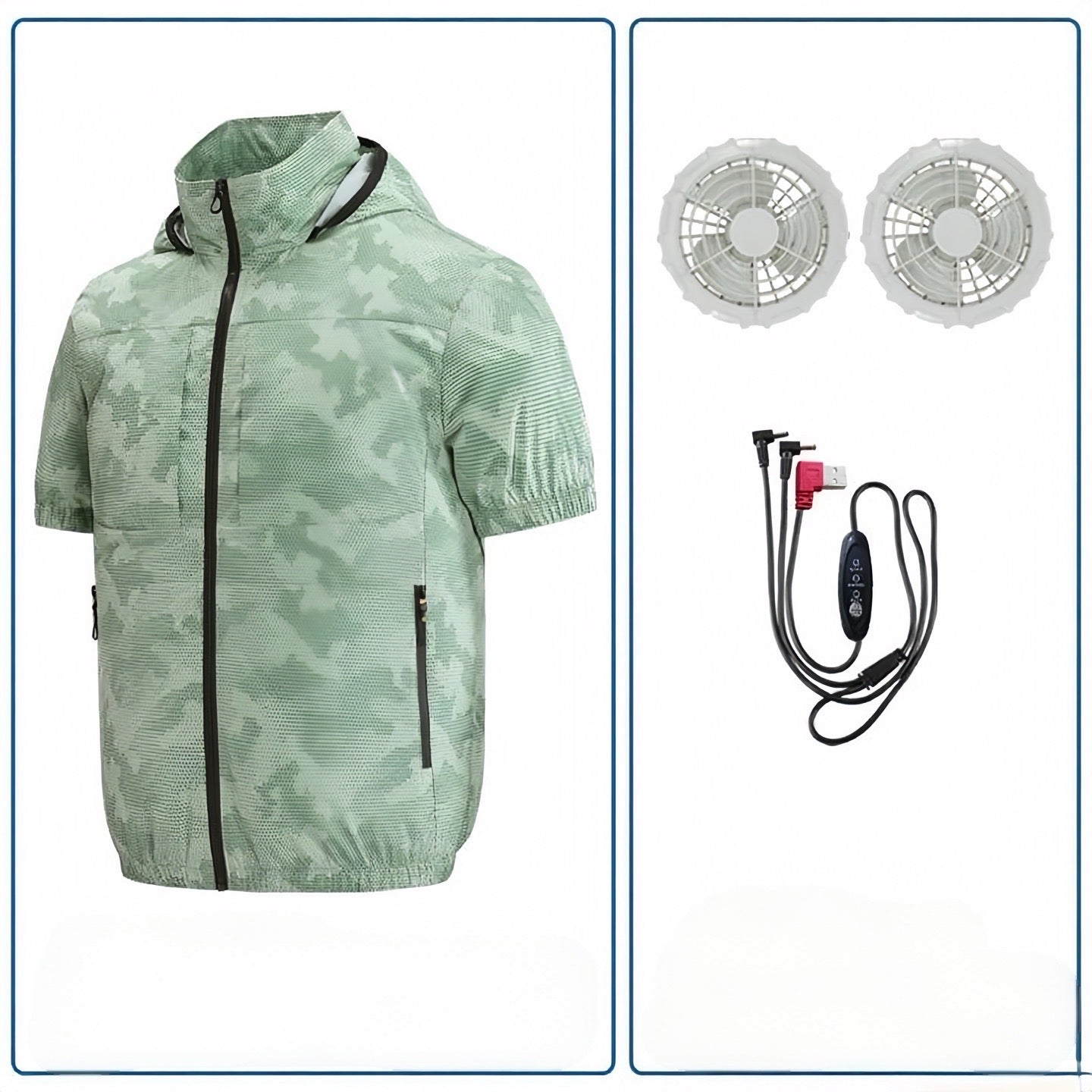 Summer outdoor heat-proof cooling fan clothing and fishing clothing