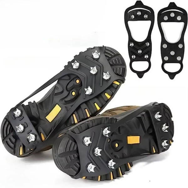 8-Tooth Ice Cleats for Shoes - Anti-Slip Snow Grips for Winter Hiking and Outdoor Activities