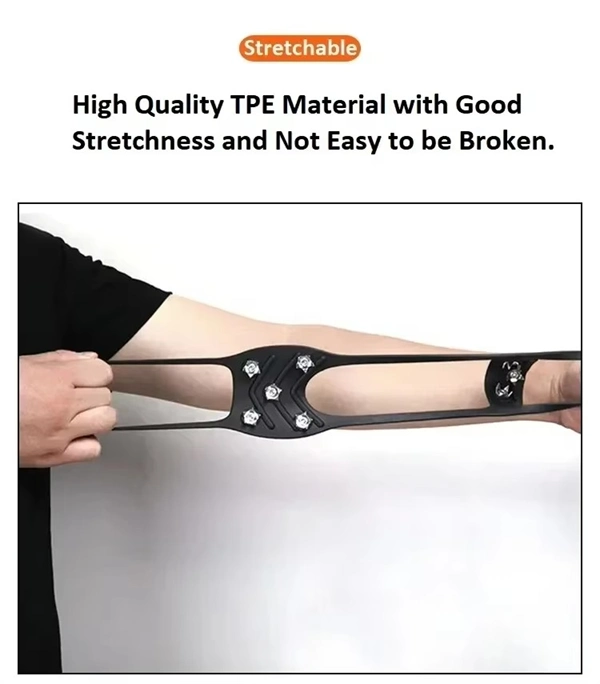 8-Tooth Ice Cleats for Shoes - Anti-Slip Snow Grips for Winter Hiking and Outdoor Activities