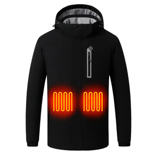8-Zone Smart Heating Jacket Outdoor Ski Parka - USB-Powered & Weatherproof
