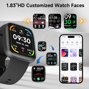 Alexa Smartwatch with Health Monitor | Bluetooth Calling & Multi-Sport Tracking