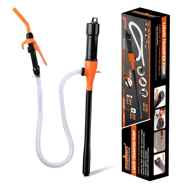 Battery Powered Electric Fuel Transfer Pump with Nozzle – Easy Vehicle Fuel Extraction