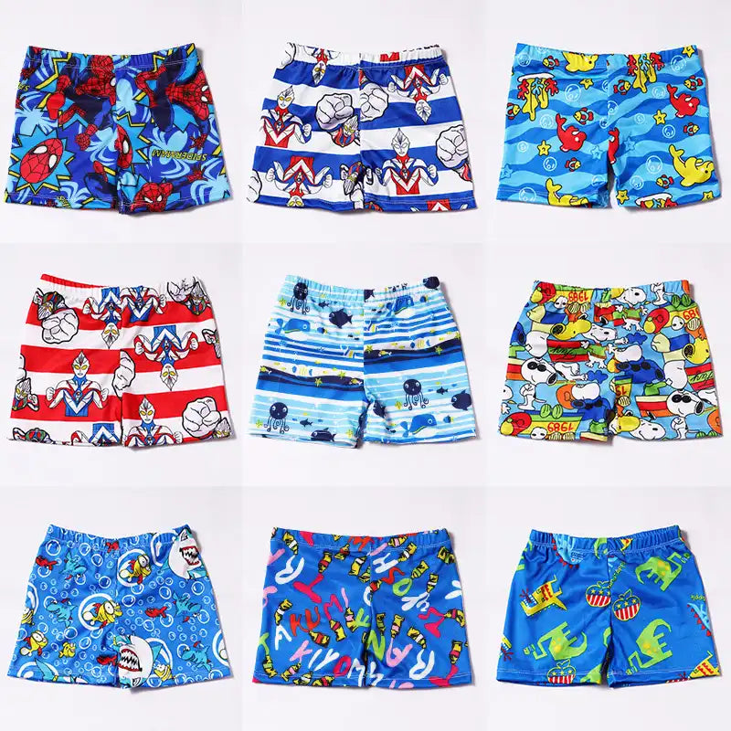 Boys' Fun Cartoon Swimming Trunks Beach Shorts (Random Colors)
