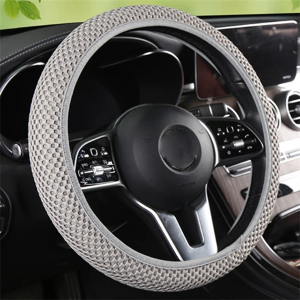 Breathable Steering Wheel Cover 15 Inch - Ice Silk Microfiber Anti-Slip Grip | Universal Fit for All Seasons