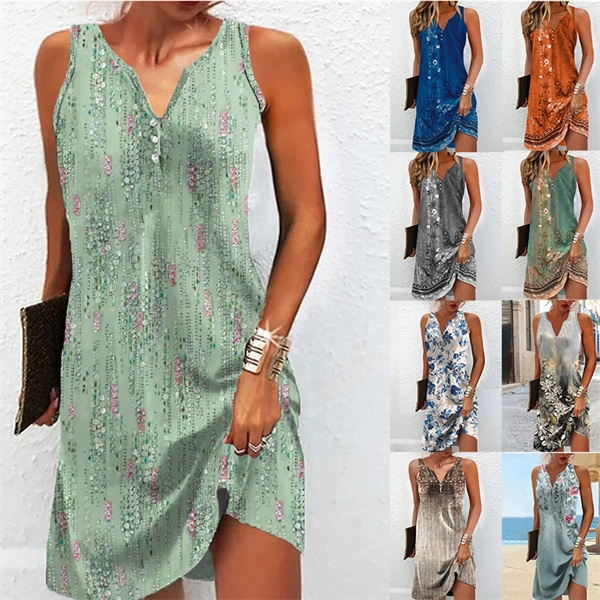 Casual Loose Ethnic Sleeveless Dress
