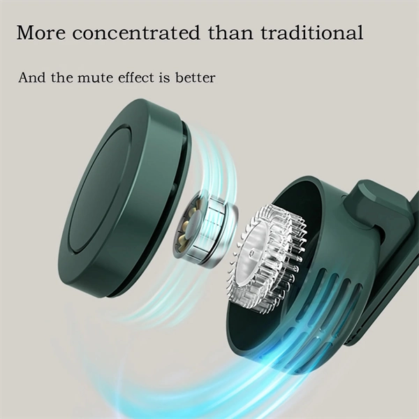 Clip-on Waist Fan with 900mAh Battery Hands-Free Portable Cooling for Outdoor Work