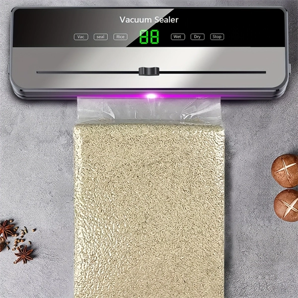 Compact Food Vacuum Sealer Machine with 10 Bags – Keep Food Fresh Longer with Easy One-Touch Sealing
