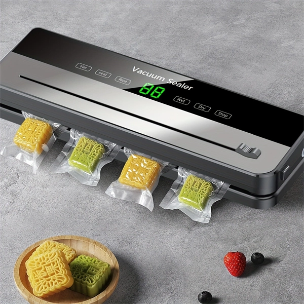 Compact Food Vacuum Sealer Machine with 10 Bags – Keep Food Fresh Longer with Easy One-Touch Sealing