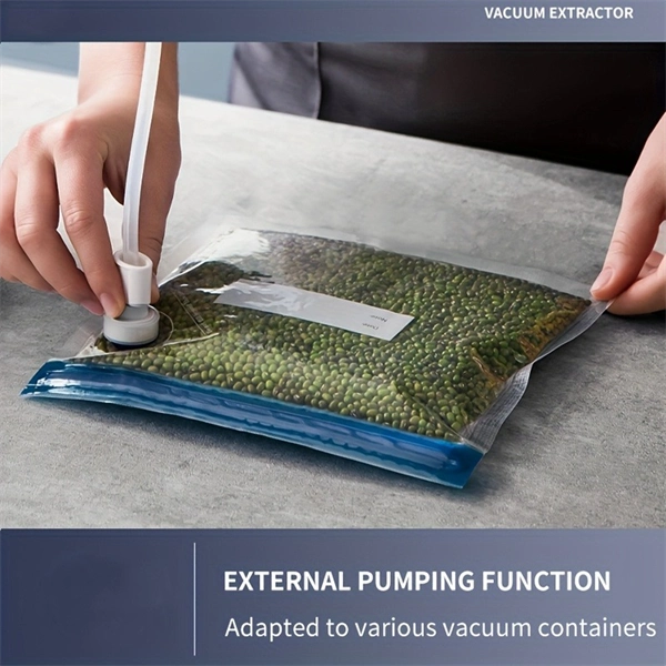 Compact Food Vacuum Sealer Machine with 10 Bags – Keep Food Fresh Longer with Easy One-Touch Sealing