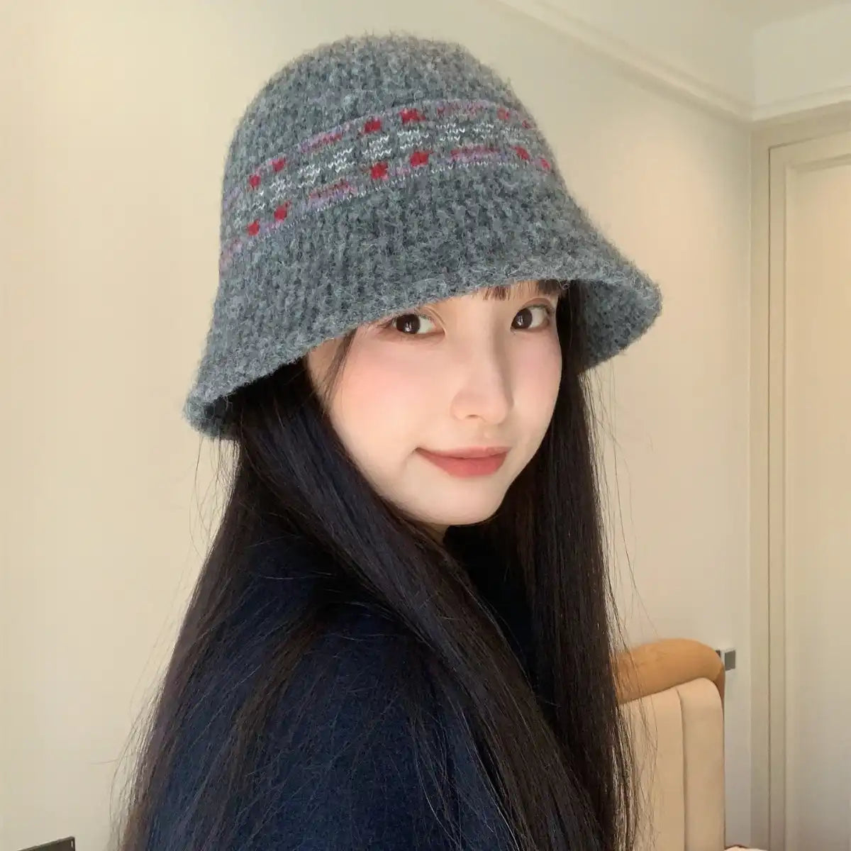 Cozy Cable Knit Bucket Hat for Winte