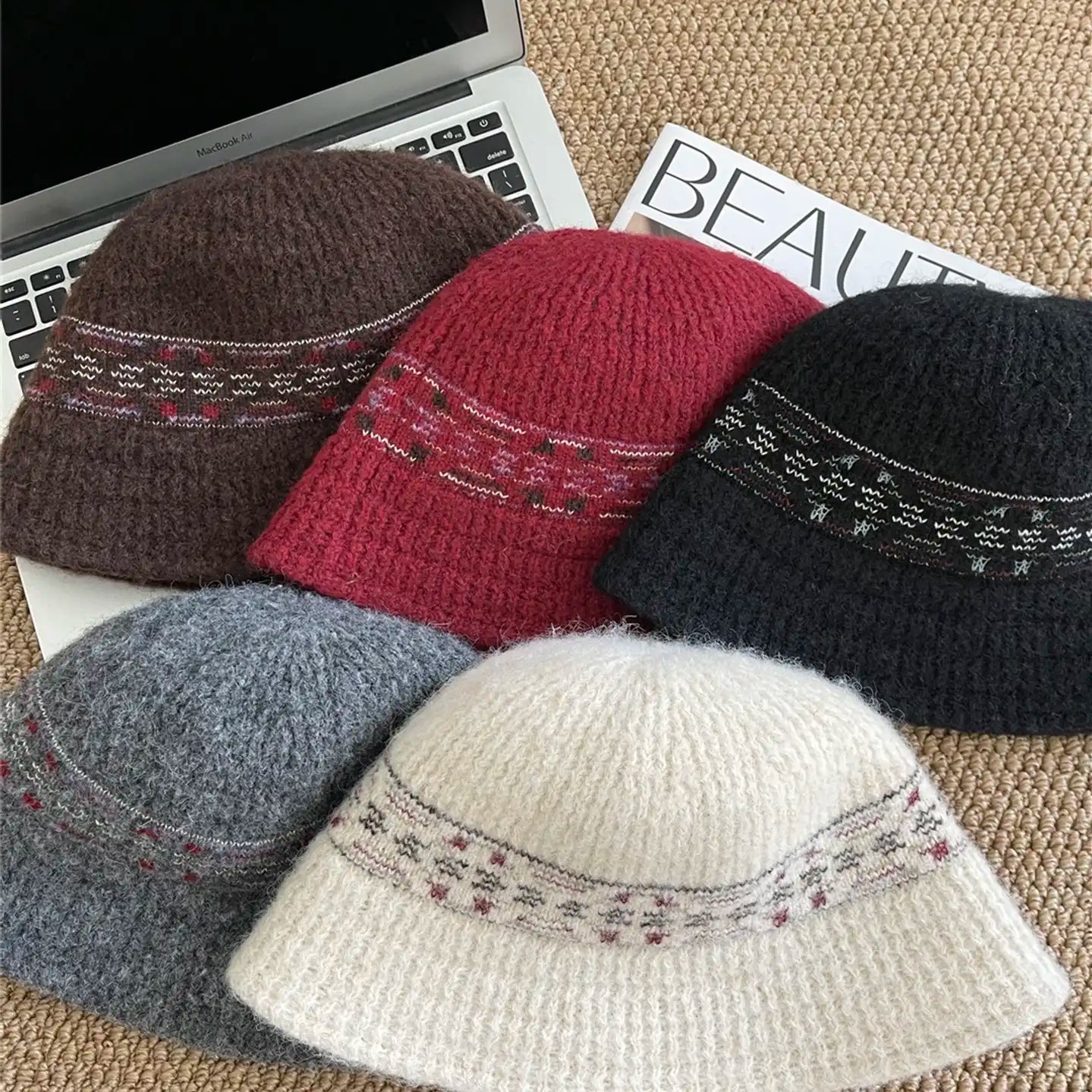 Cozy Cable Knit Bucket Hat for Winte