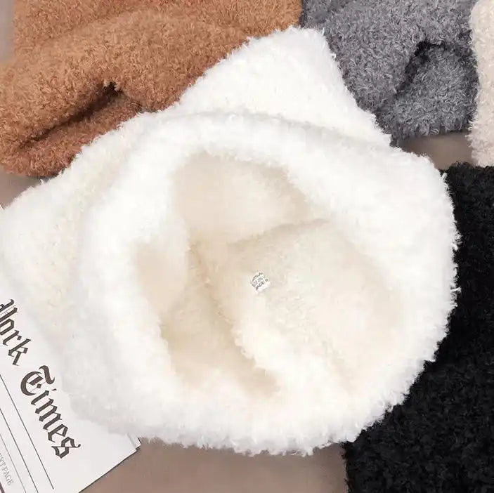 Women's Faux Fur Ear Flap Beanie - Cozy Knit Winter Hat with Adorable Ears for Cold Weather