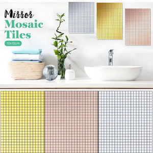 DIY Creative Mirror Glass Mosaic Stickers for Wall Decoration