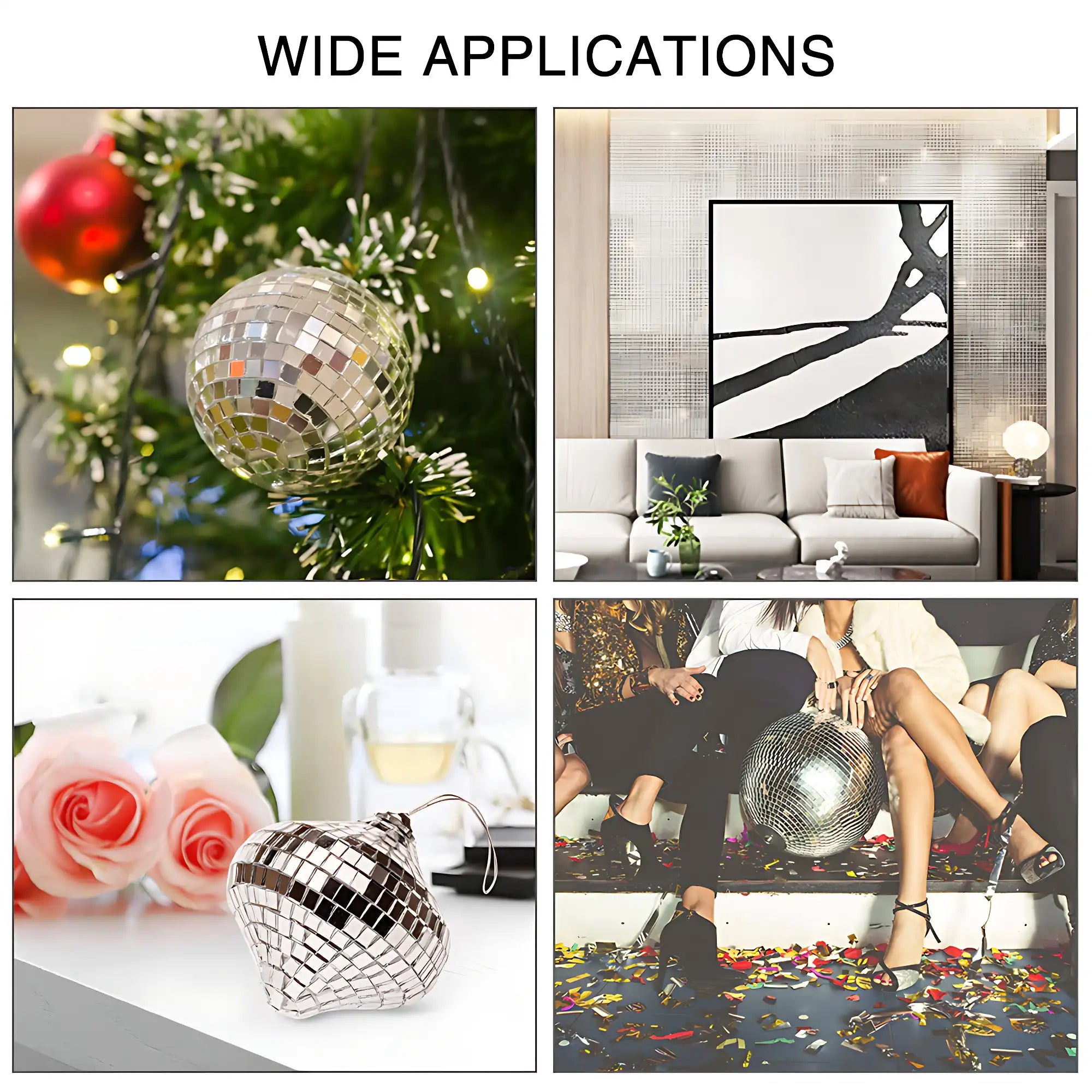 DIY Creative Mirror Glass Mosaic Stickers for Wall Decoration