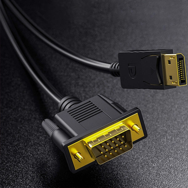 DP to VGA Adapter Cable - High-Definition Converter for Laptop, TV, Monitor, Projector