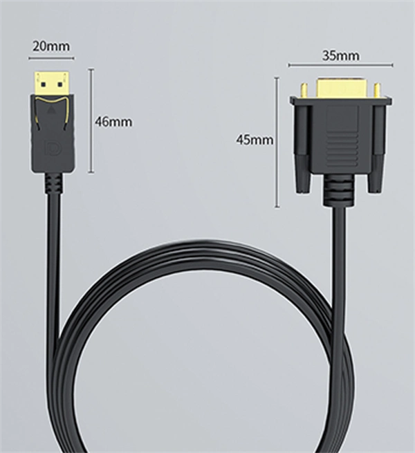 DP to VGA Adapter Cable - High-Definition Converter for Laptop, TV, Monitor, Projector