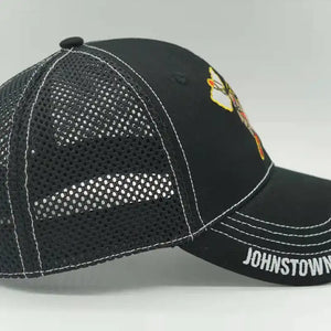 Embroidered Breathable Outdoor Baseball Hat - Black