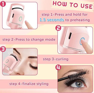 USB Rechargeable Electric Eyelash Curler Heated Eyelash Curler Rechargeable