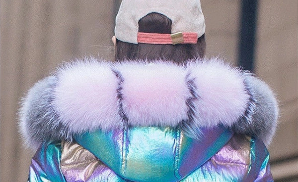 Girls' Cozy Winter Puffer Coat with 3D Letter Design - Long Sleeve Jacket Ages 4-13