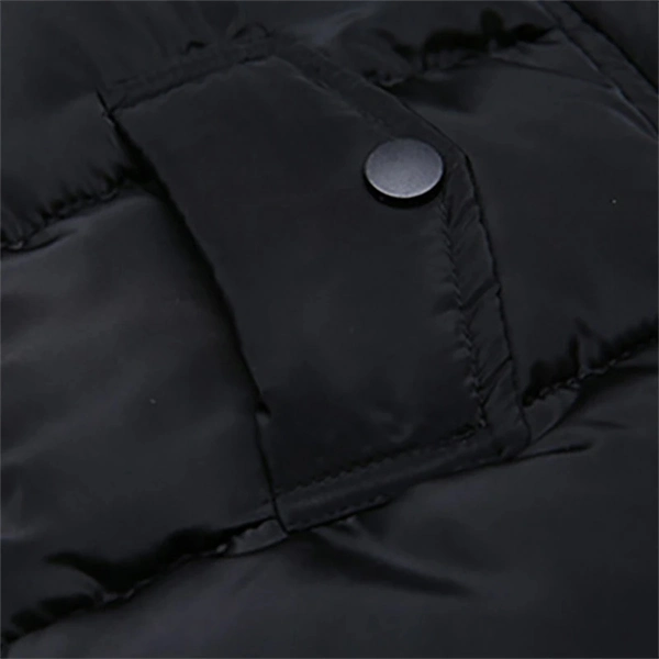 Girls' Winter Puffer Jacket with Letter Print – Warm Down Coat for Kids 4-12, Long Sleeve, Daily & School Wear