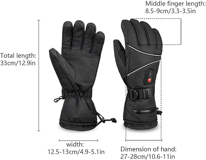 Rechargeable Heated Gloves Battery Heated Ski Gloves