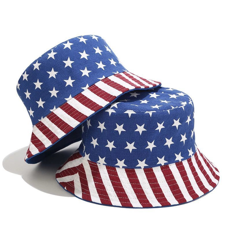 Unisex American Flag Summer Beach Sun Cap for Women Men