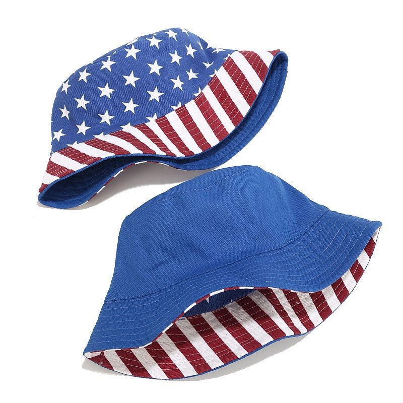 Unisex American Flag Summer Beach Sun Cap for Women Men